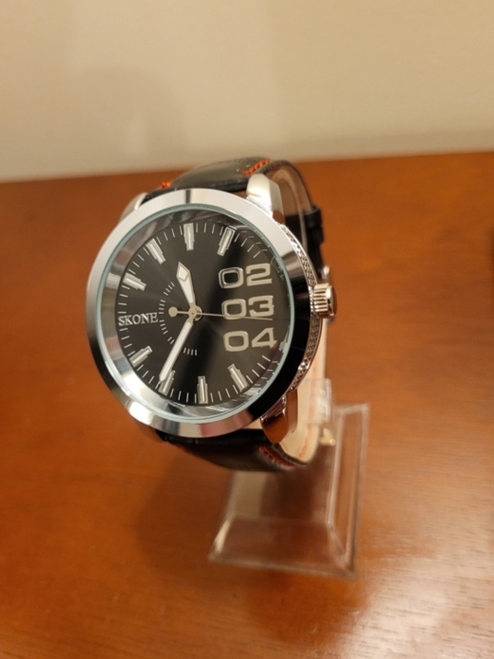 Brand New Skone Black and Silver Men's Watch